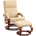 Fauteuil inclinable pivotant moderne avec fonction massage et pouf
