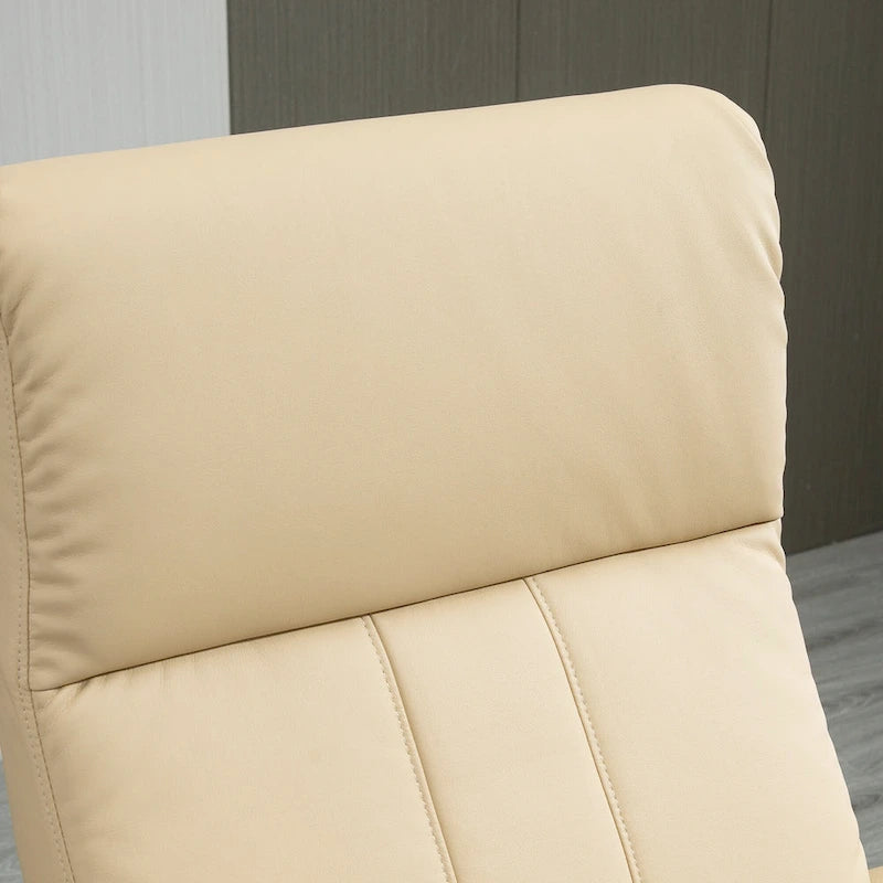 Fauteuil inclinable pivotant moderne avec fonction massage et pouf
