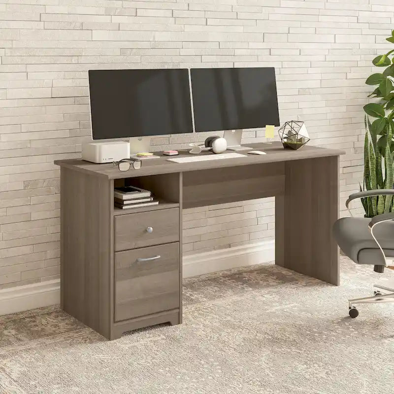 Bureau informatique de 60 W avec tiroirs et rangement