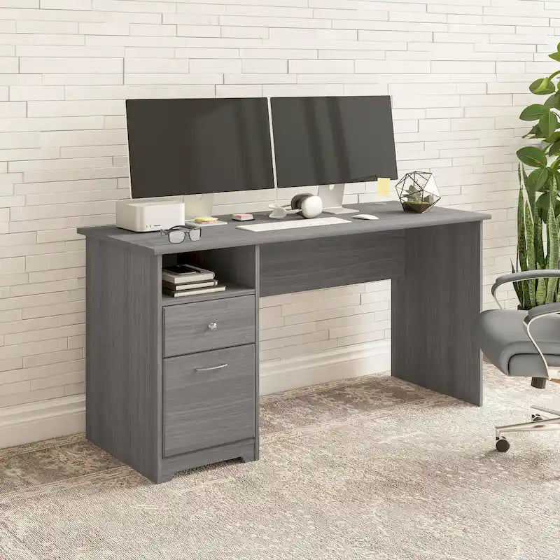 Bureau informatique de 60 W avec tiroirs et rangement