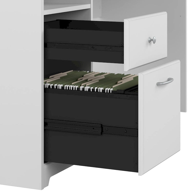 Bureau informatique de 60 W avec tiroirs et rangement