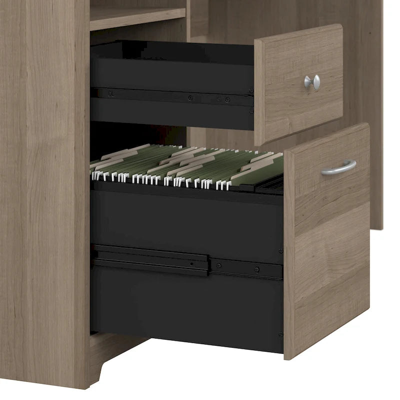 Bureau informatique de 60 W avec tiroirs et rangement