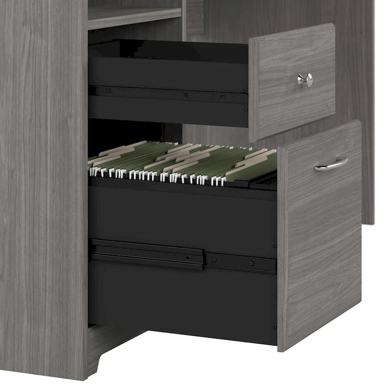 Bureau informatique de 60 W avec tiroirs et rangement
