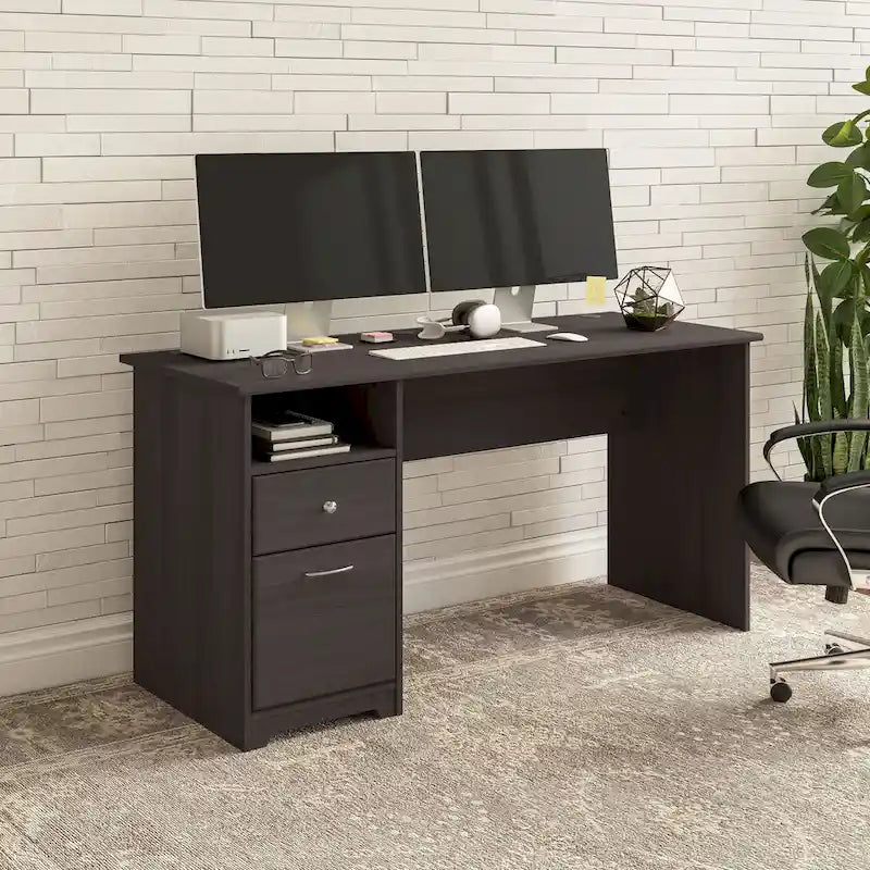 Bureau informatique de 60 W avec tiroirs et rangement