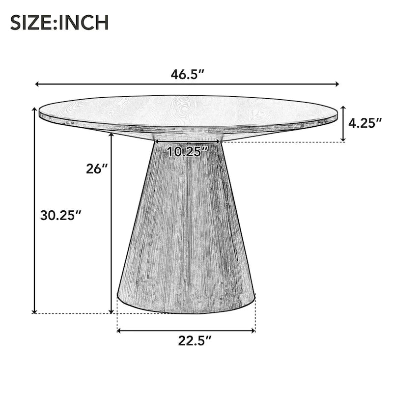 Table à manger ronde Rétro Minimaliste Élégante