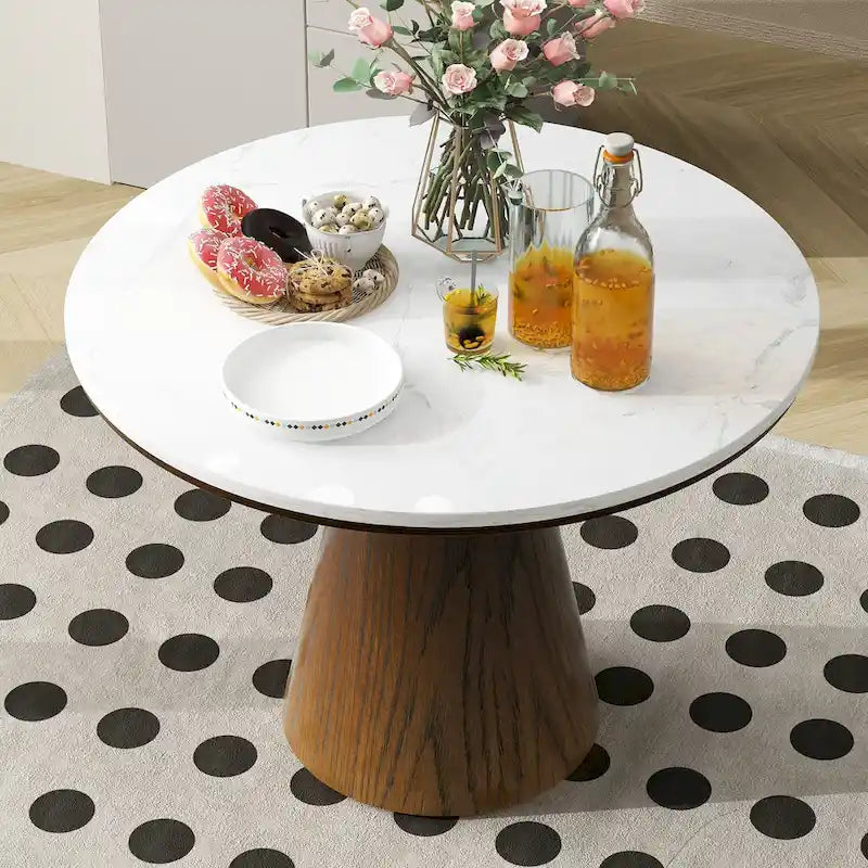 Table à manger ronde Rétro Minimaliste Élégante