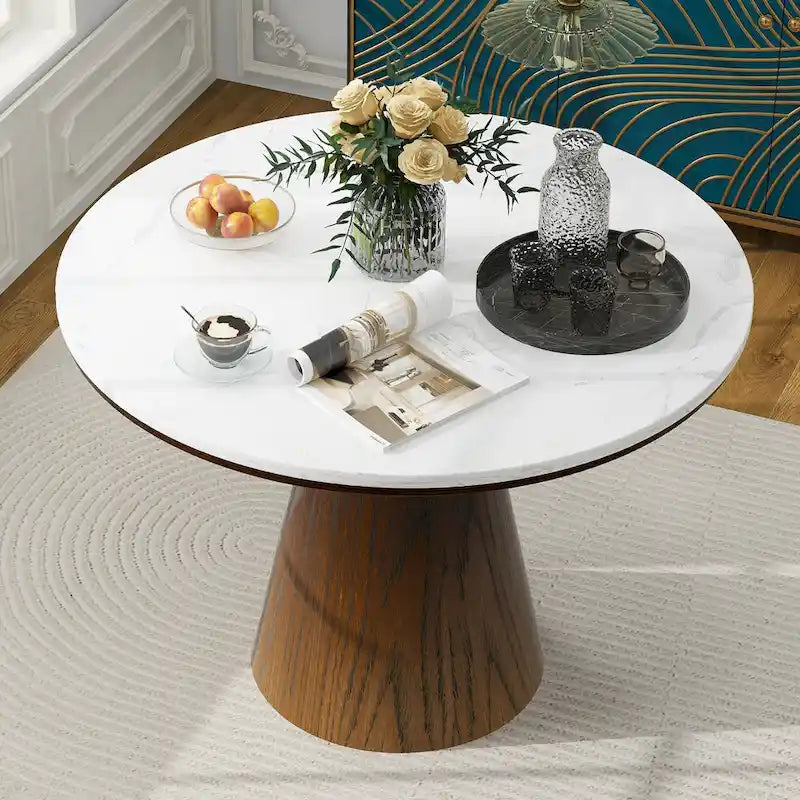 Table à manger ronde Rétro Minimaliste Élégante