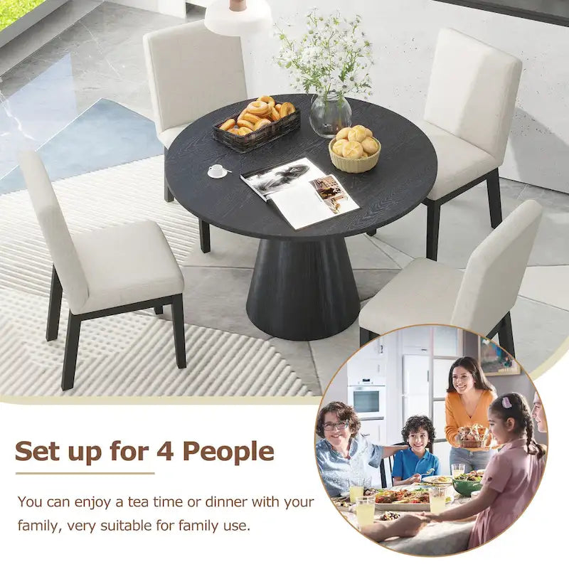 Table à manger ronde Rétro Minimaliste Élégante