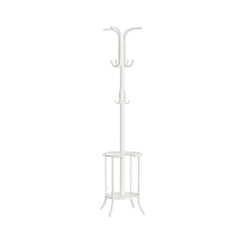 Porte-manteau sur pied moderne et haut avec structure métallique et porte-parapluies