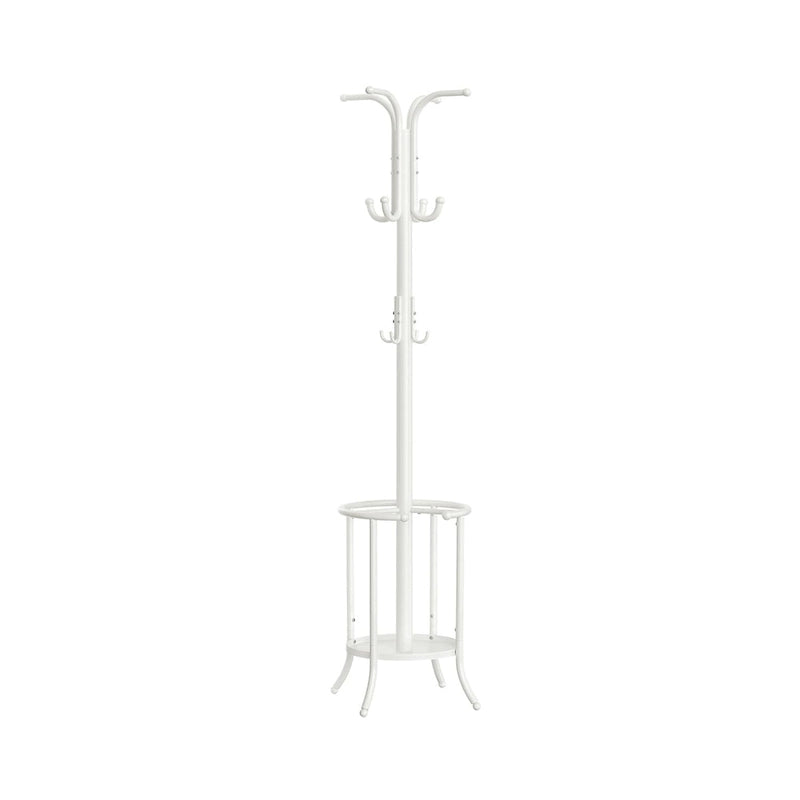 Porte-manteau sur pied moderne et haut avec structure métallique et porte-parapluies