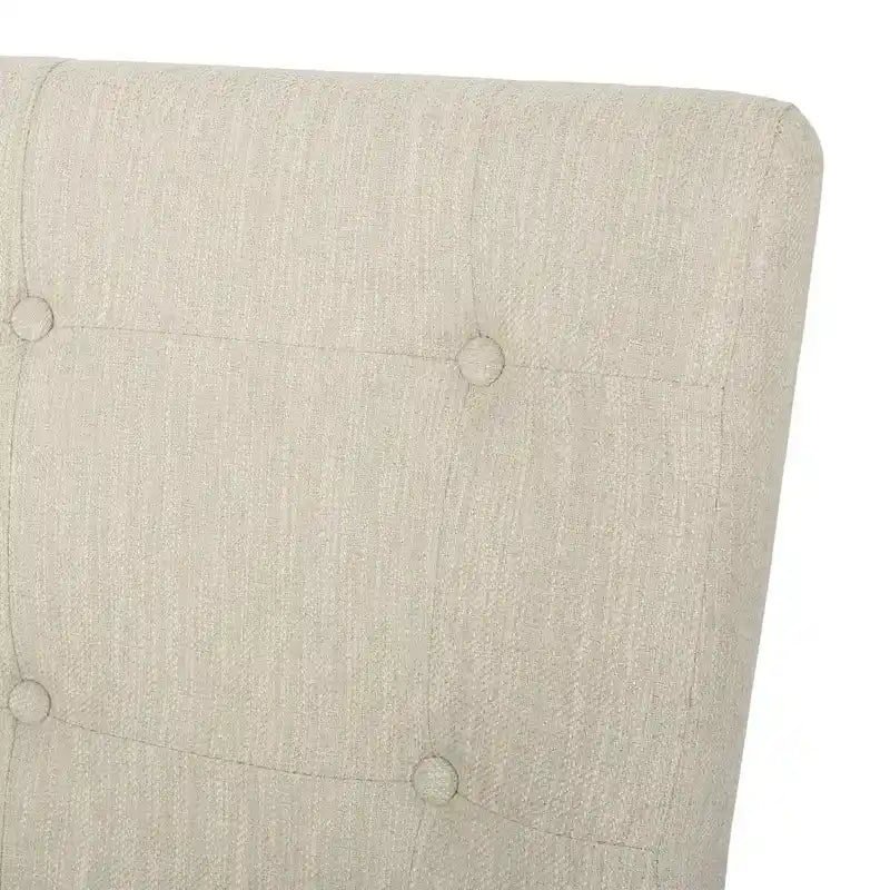 Tabouret de comptoir de 66 cm en bois d'hévéa et tissu avec dossier capitonné