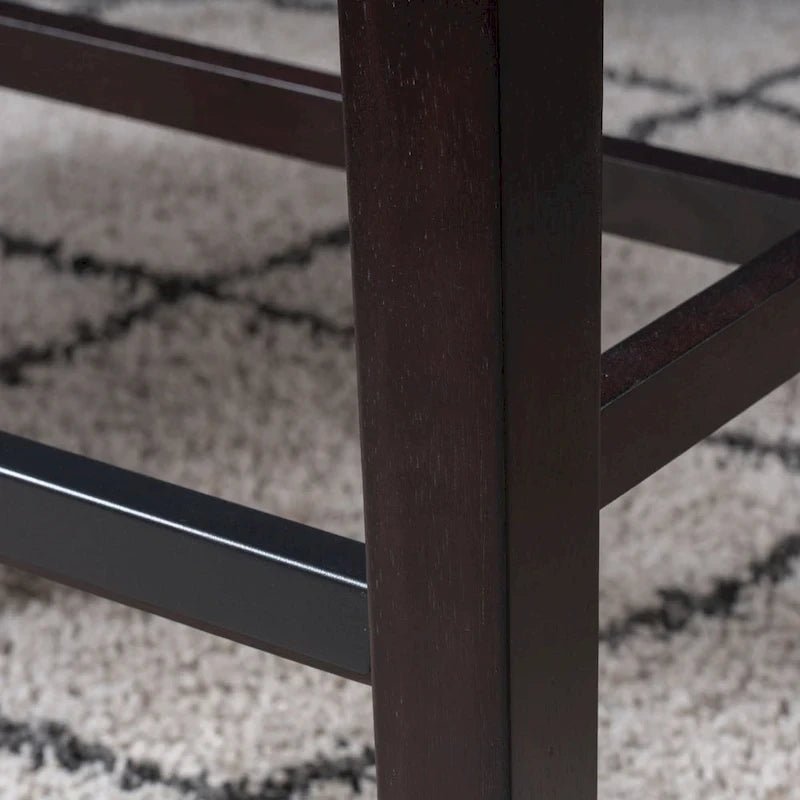 Tabouret de comptoir contemporain rembourré en forme de selle avec garniture cloutée