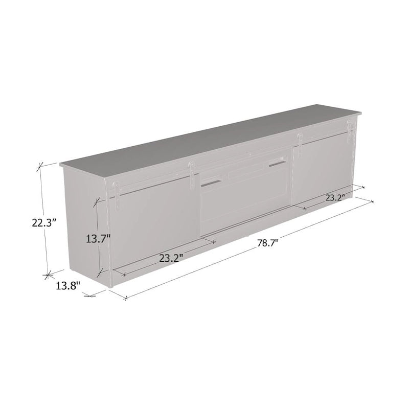 Meuble TV avec cheminée électrique moderne et console de divertissement