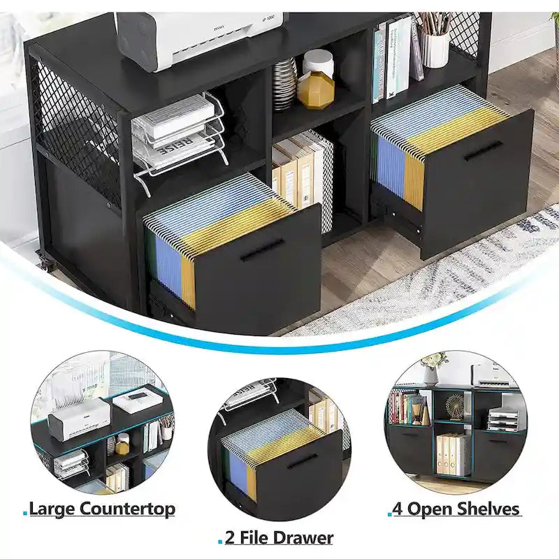 Grands classeurs latéraux Armoire de classement mobile pour bureau à domicile