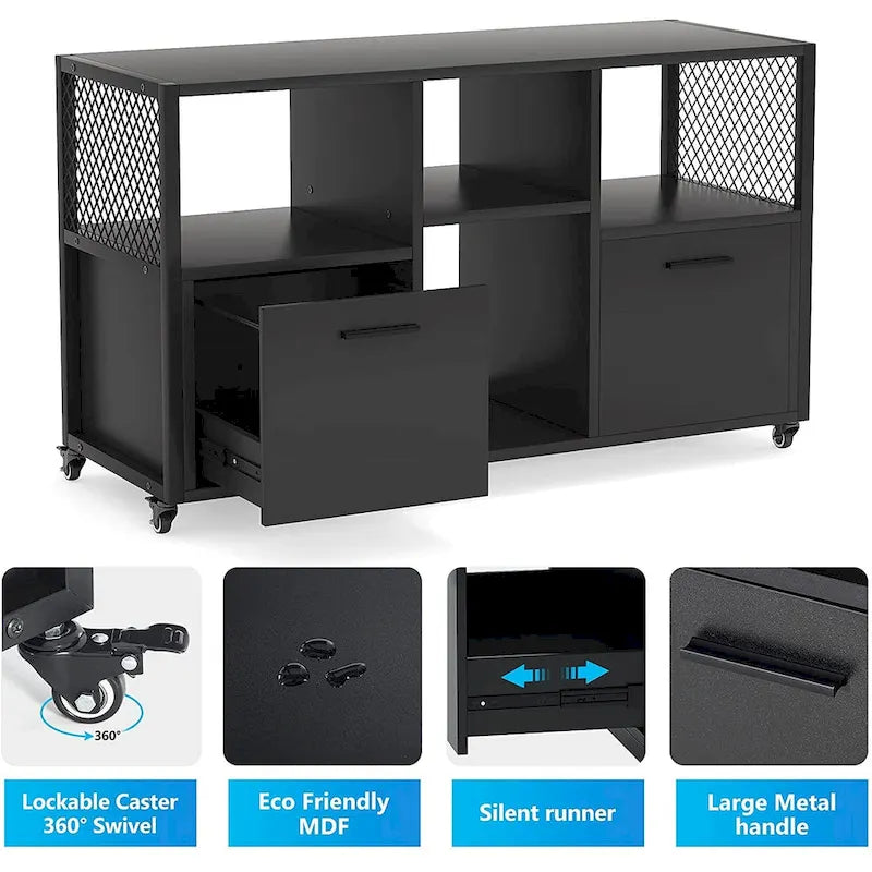 Grands classeurs latéraux Armoire de classement mobile pour bureau à domicile
