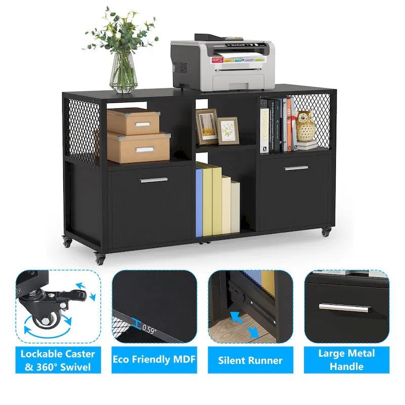 Grands classeurs latéraux Armoire de classement mobile pour bureau à domicile