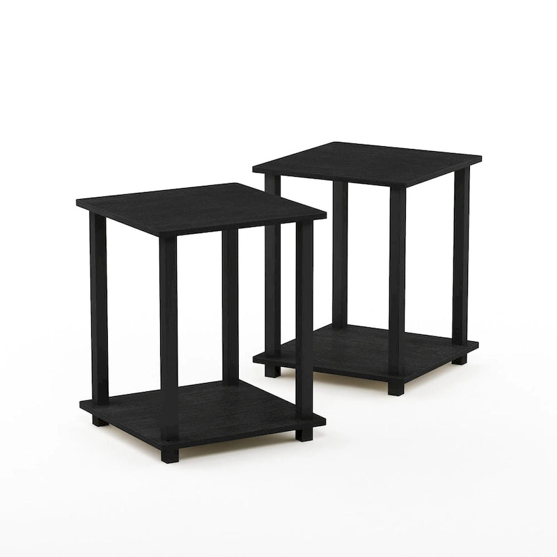 Table d'appoint carrée simple avec étagère inférieure Style moderne minimaliste