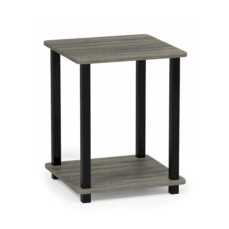 Table d'appoint carrée simple avec étagère inférieure Style moderne minimaliste
