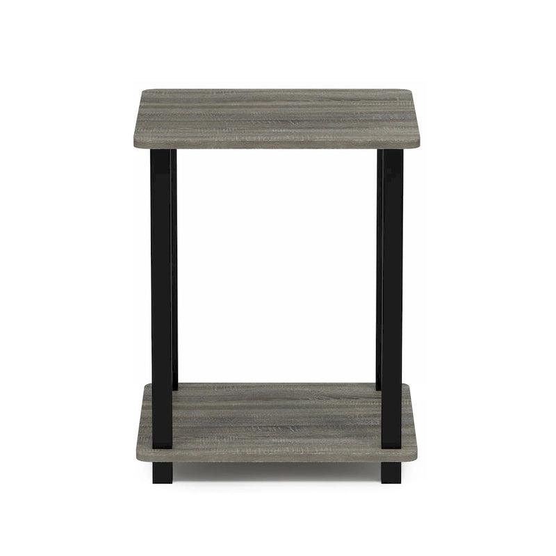 Table d'appoint carrée simple avec étagère inférieure Style moderne minimaliste