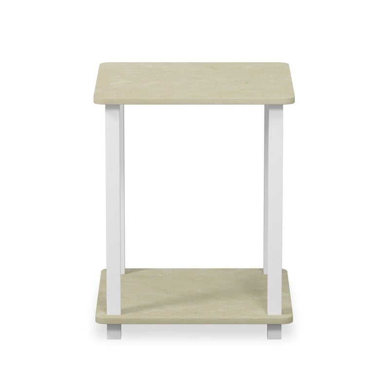 Table d'appoint carrée simple avec étagère inférieure Style moderne minimaliste