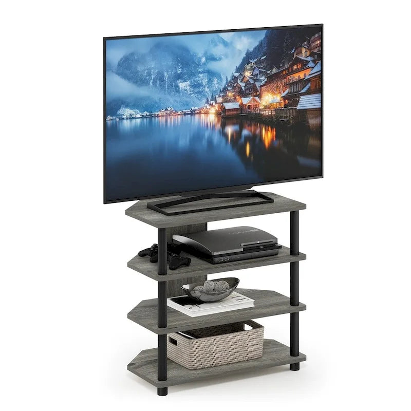 Meuble TV compact à 4 niveaux avec étagères ouvertes