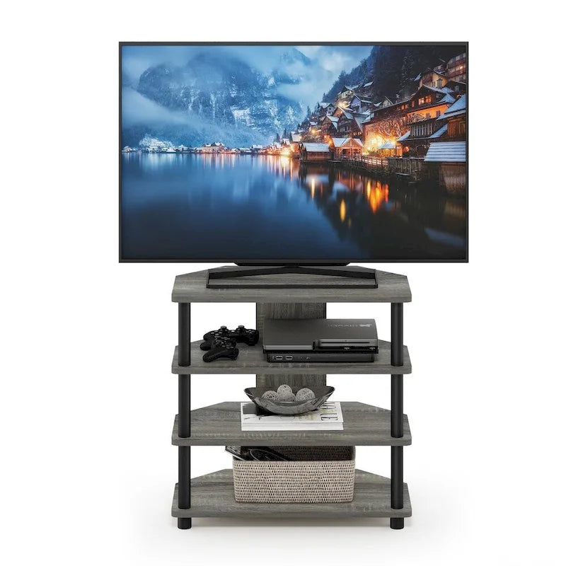 Meuble TV compact à 4 niveaux avec étagères ouvertes