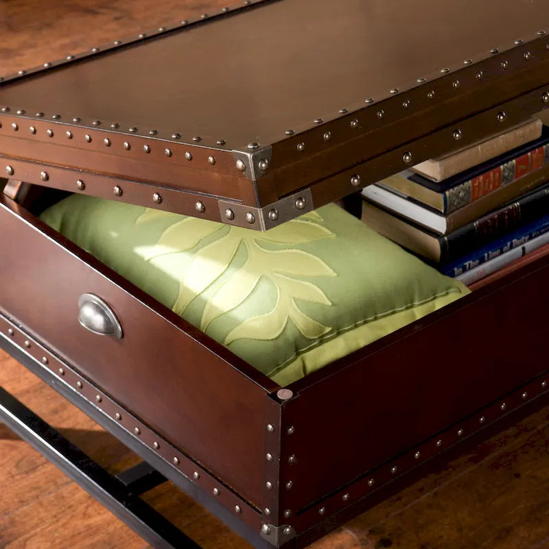 Table basse de rangement Espresso