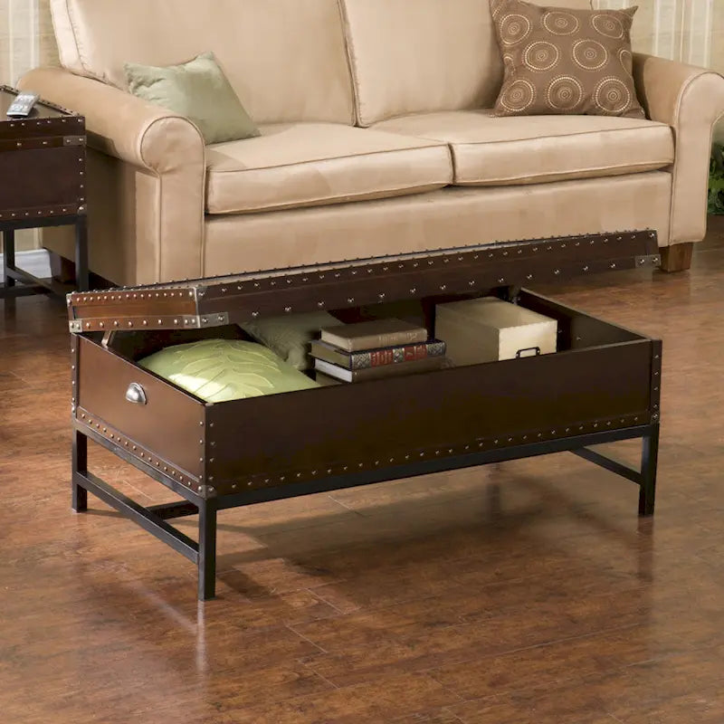 Table basse de rangement Espresso