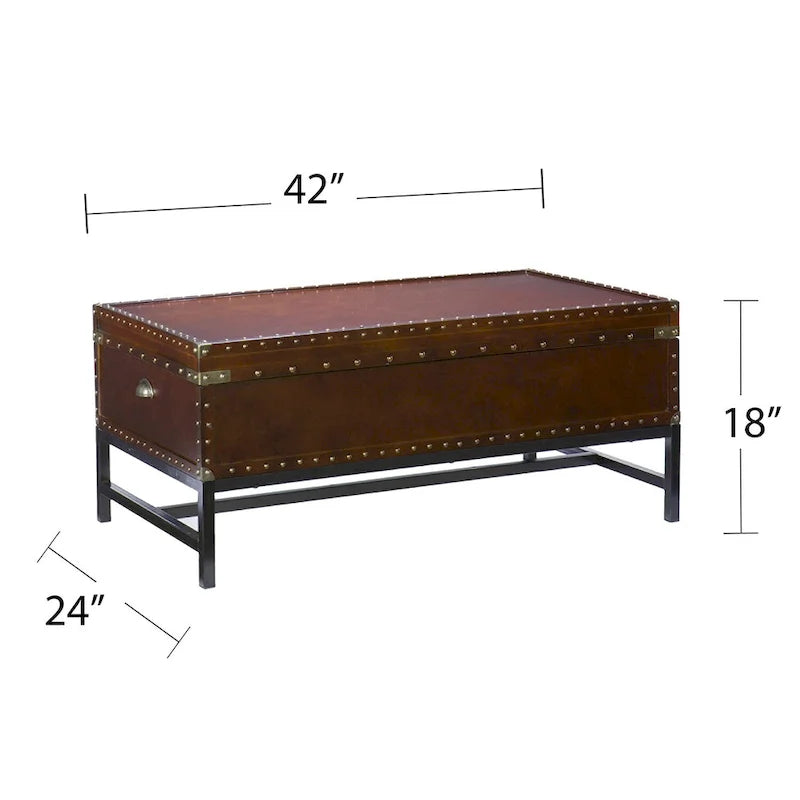Table basse de rangement Espresso