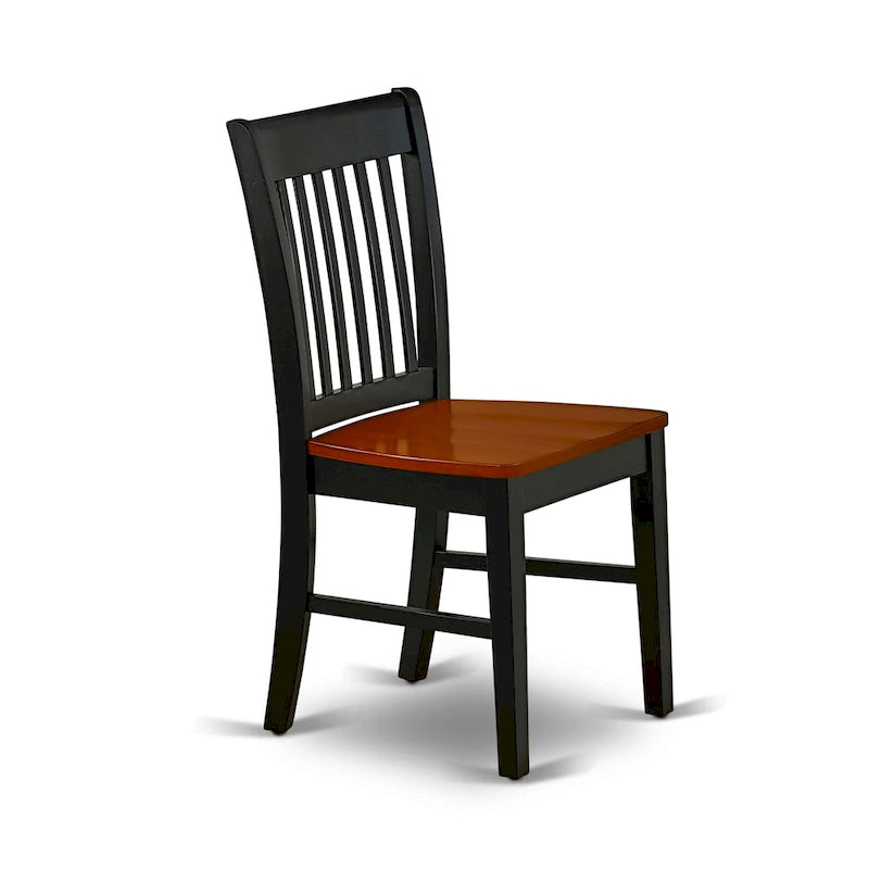 Table à manger rectangulaire en bois massif merisier noir avec rallonge papillon