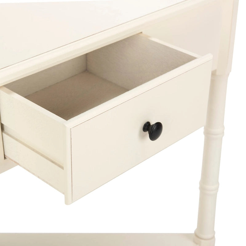 Table d'angle grise avec tiroir et étagère inférieure pour petits espaces