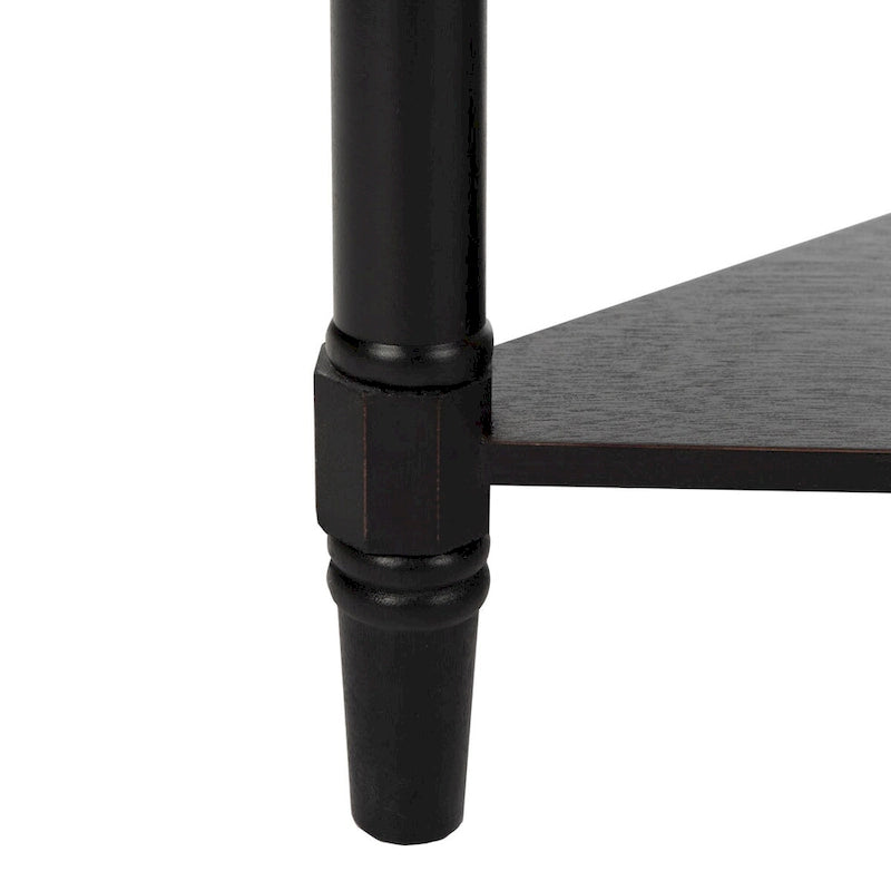 Table d'angle grise avec tiroir et étagère inférieure pour petits espaces
