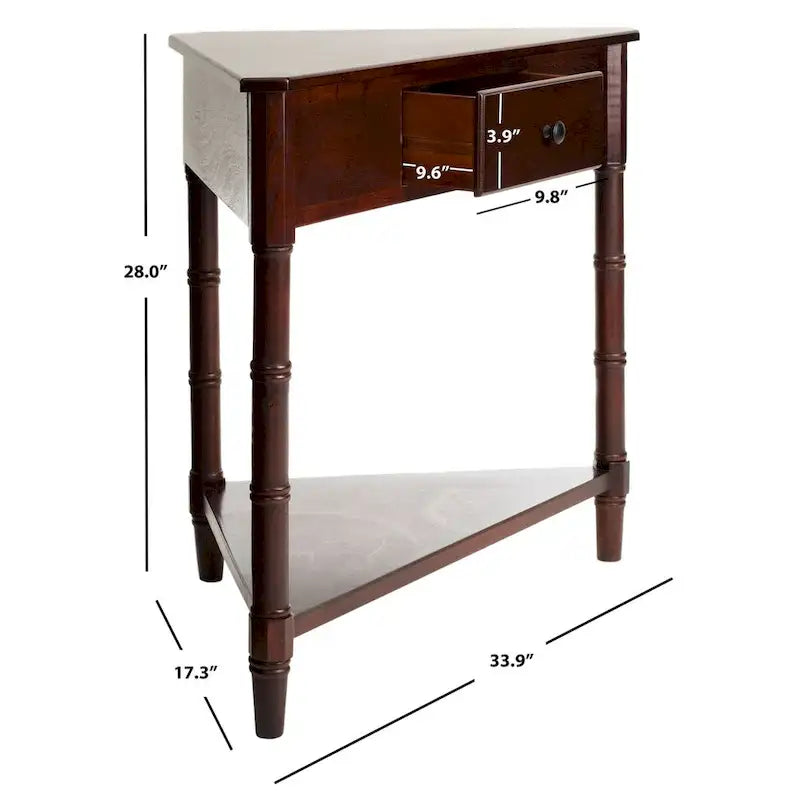 Table d'angle grise avec tiroir et étagère inférieure pour petits espaces