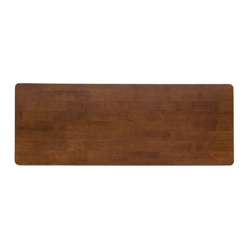 Table de bar rectangulaire moderne en bois avec étagère de rangement pour le vin