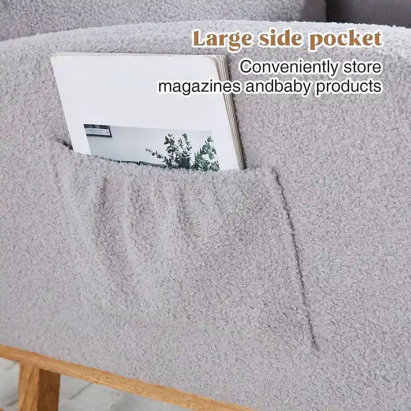 Fauteuil à bascule de garderie à dossier haut avec planeur repose-pieds