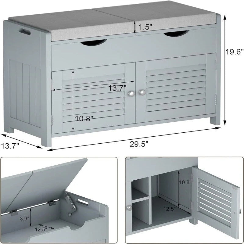 Banc de rangement à chaussures - 35P x 75L x 50H