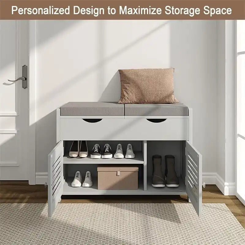Banc de rangement à chaussures - 35P x 75L x 50H