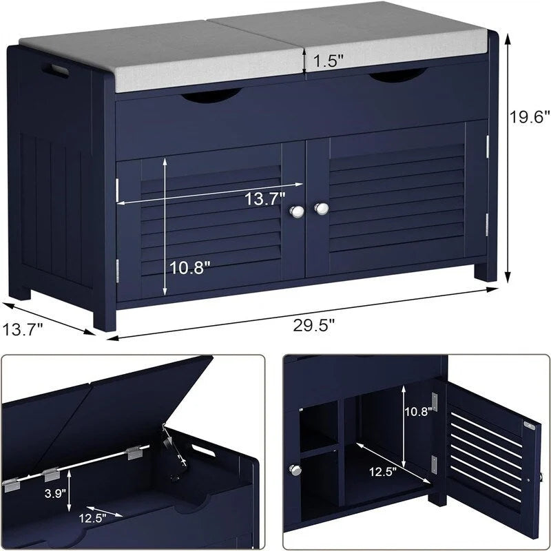 Banc de rangement à chaussures - 35P x 75L x 50H