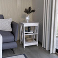 Table d'appoint moderne avec étagères de rangement ouvertes pour le salon