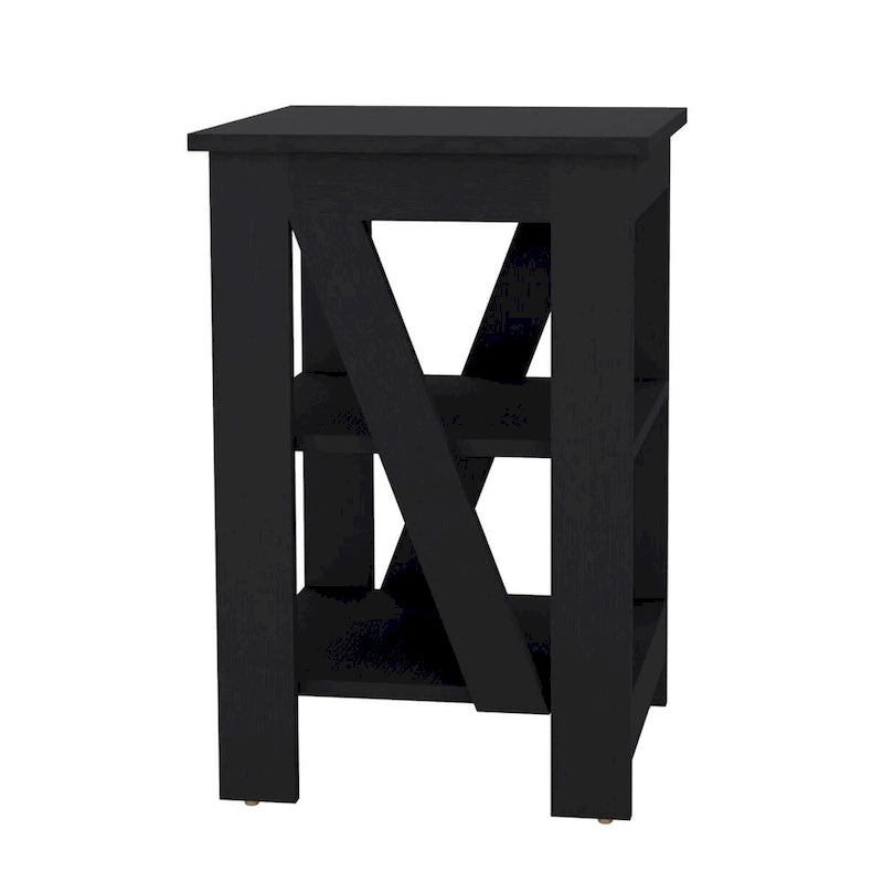 Table d'appoint moderne avec étagères de rangement ouvertes pour le salon
