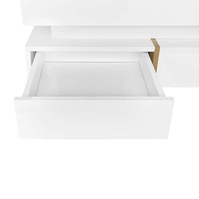 Table basse moderne laquée avec 4 tiroirs