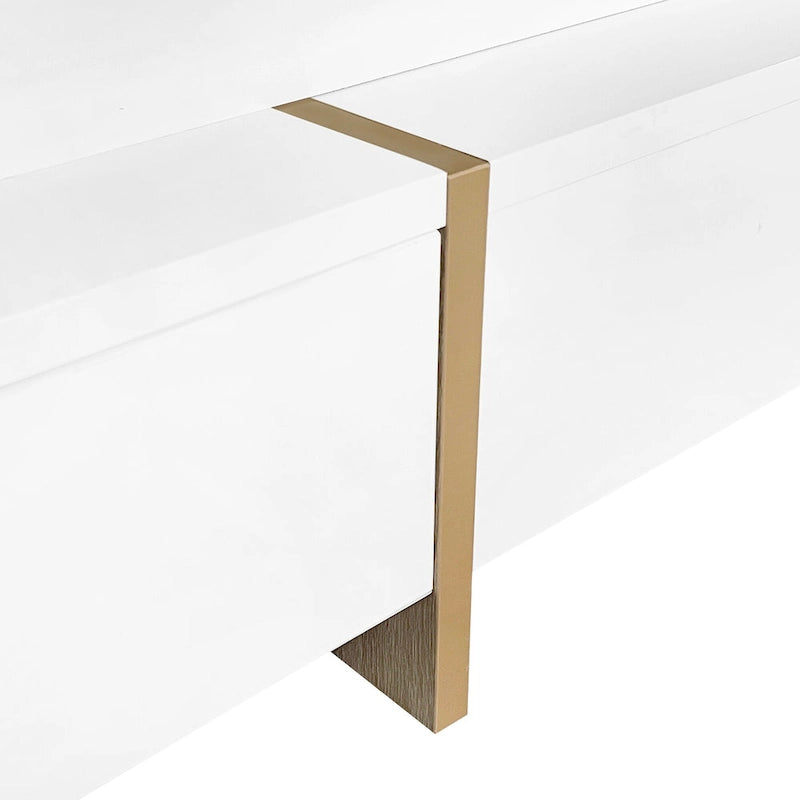 Table basse moderne laquée avec 4 tiroirs