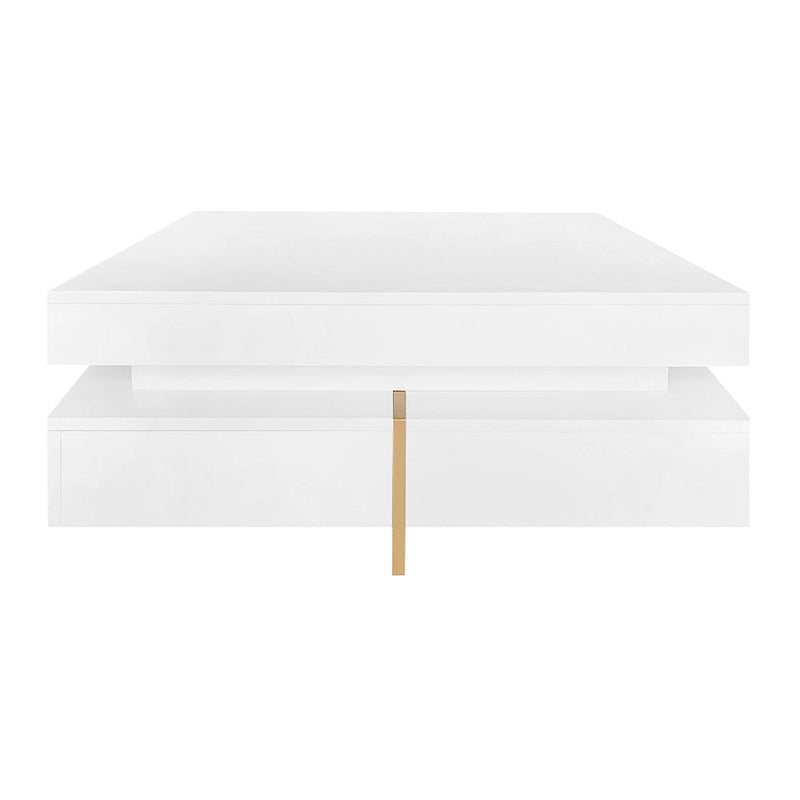 Table basse moderne laquée avec 4 tiroirs