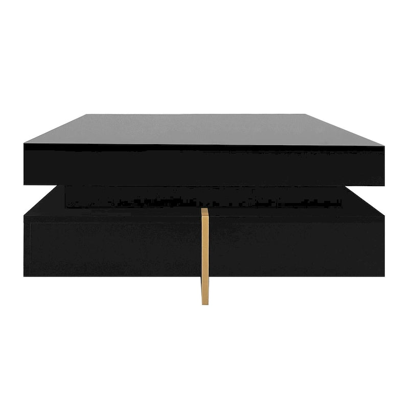 Table basse moderne laquée avec 4 tiroirs