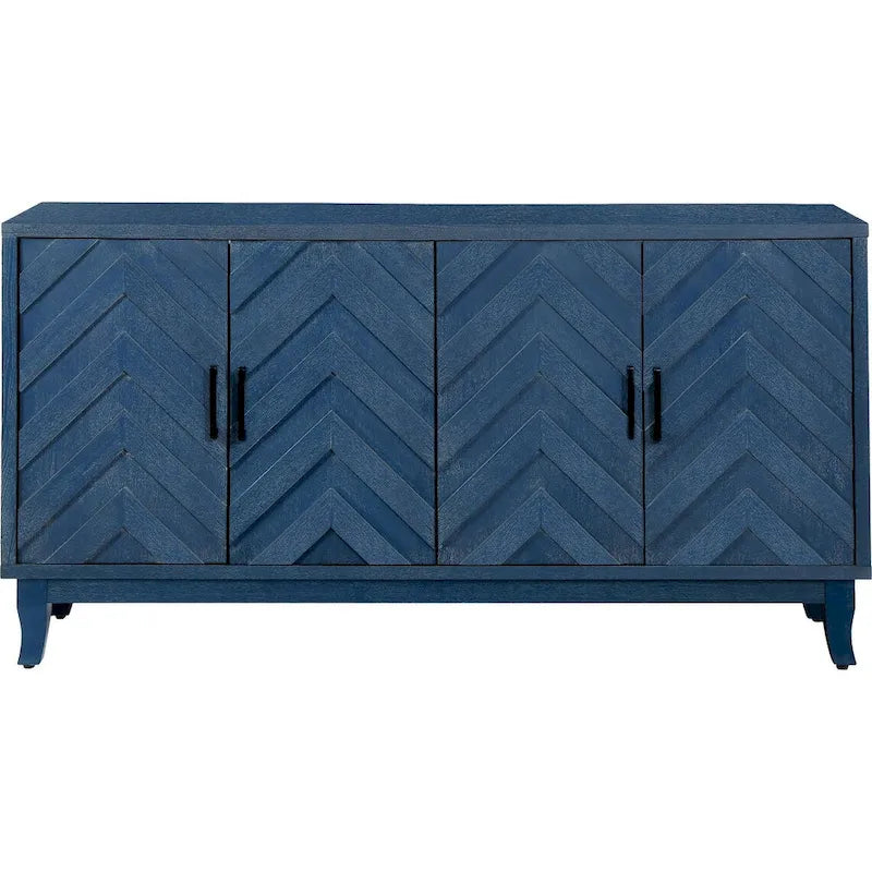Buffet de console en bois à quatre portes avec rangement