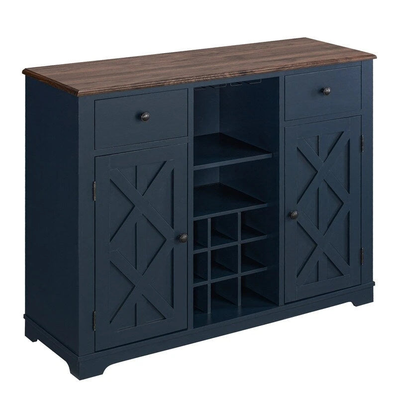 Meuble Bar Armoire de Ferme X-Door avec Range-Bouteilles et Rangement