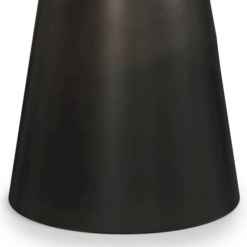 Table d'appoint contemporaine en métal noir et or